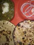 Millet's mix and bajra roti...or Palak methi ka saag