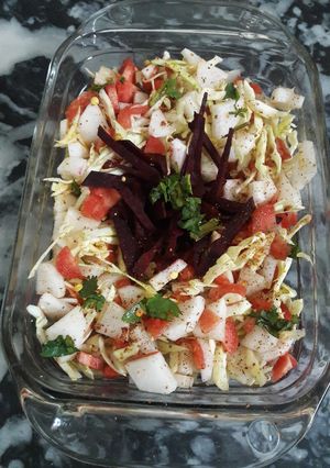 A picture of Jhatpat salad.