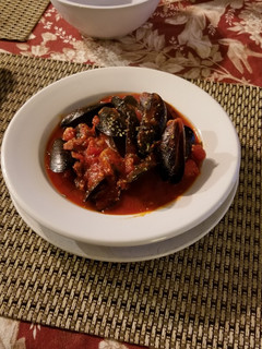 A picture of Tomato Mussel Stew.