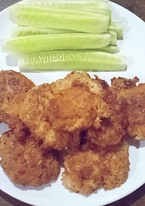 รูปของ ไก่ก้อนทอดแป้งมะพร้าว - คีโต
