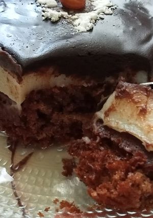 صورة لوصفة كيكة طبقات 😍❤️