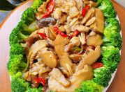 Gambar brokoli jamur shitake