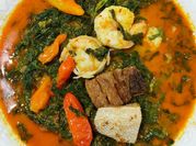 A picture of fish and cassava