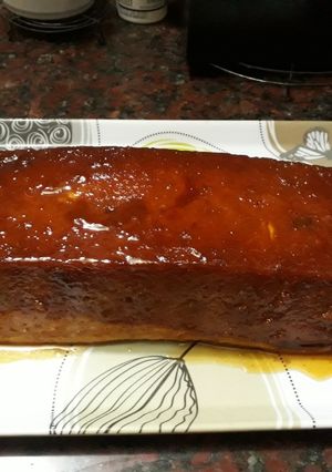 Una foto de Budín cremoso de manzanas y nuez