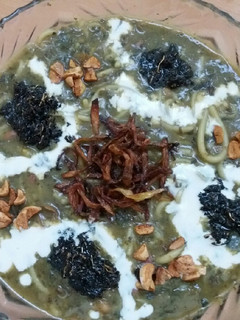 عکسی از دستور آش رشته با سبزی کوهی