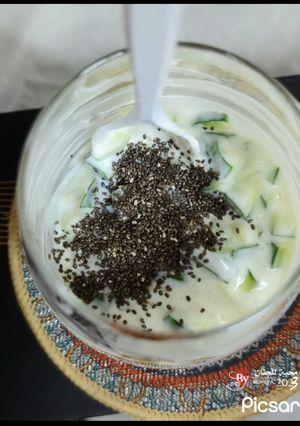 صورة لوصفة سلطة الخيار والزبادي (كيتو)🥗