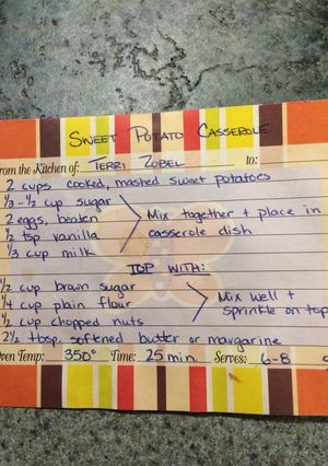 A picture of Sweet Potato Casserole.