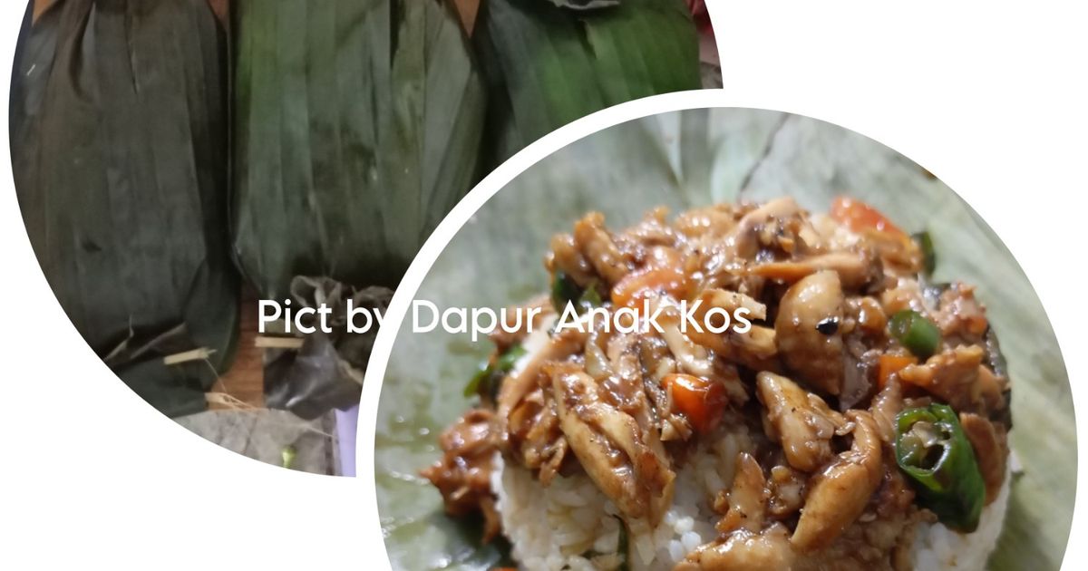 Nasi Bakar Ayam Lada Hitam
