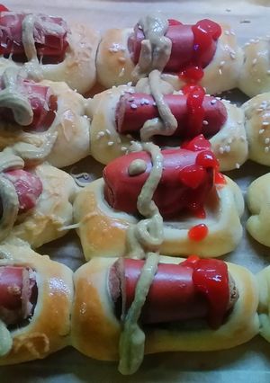 Mini hot-dogok recept fotója