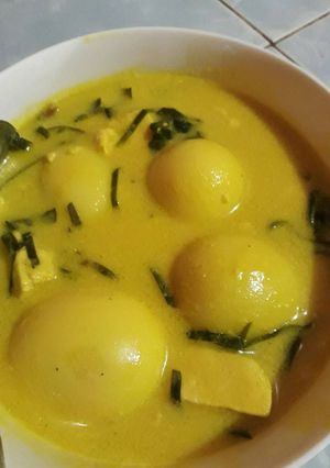 Foto resep Gulai Telur dan Daun Mangkok