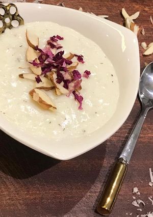 A picture of Coconut phirni.