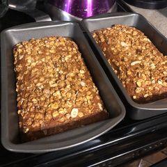 A picture of Grandma Anita's banana/zucchini breadHigh altitude in ().