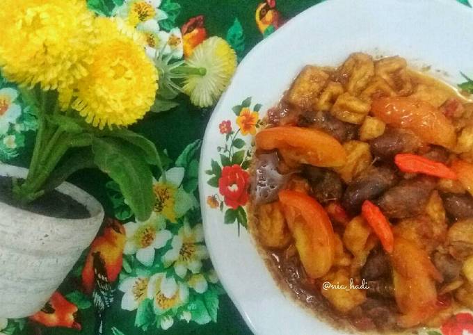 Cara Gampang Membuat Krengsengan Ala Kadarnya (Tahu &amp; Jantung Ayam), Enak Banget