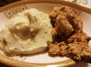 Una foto de Puré de Coliflor + nugget (grez)
