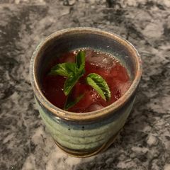 A picture of Fresh cranberry + Tequila.