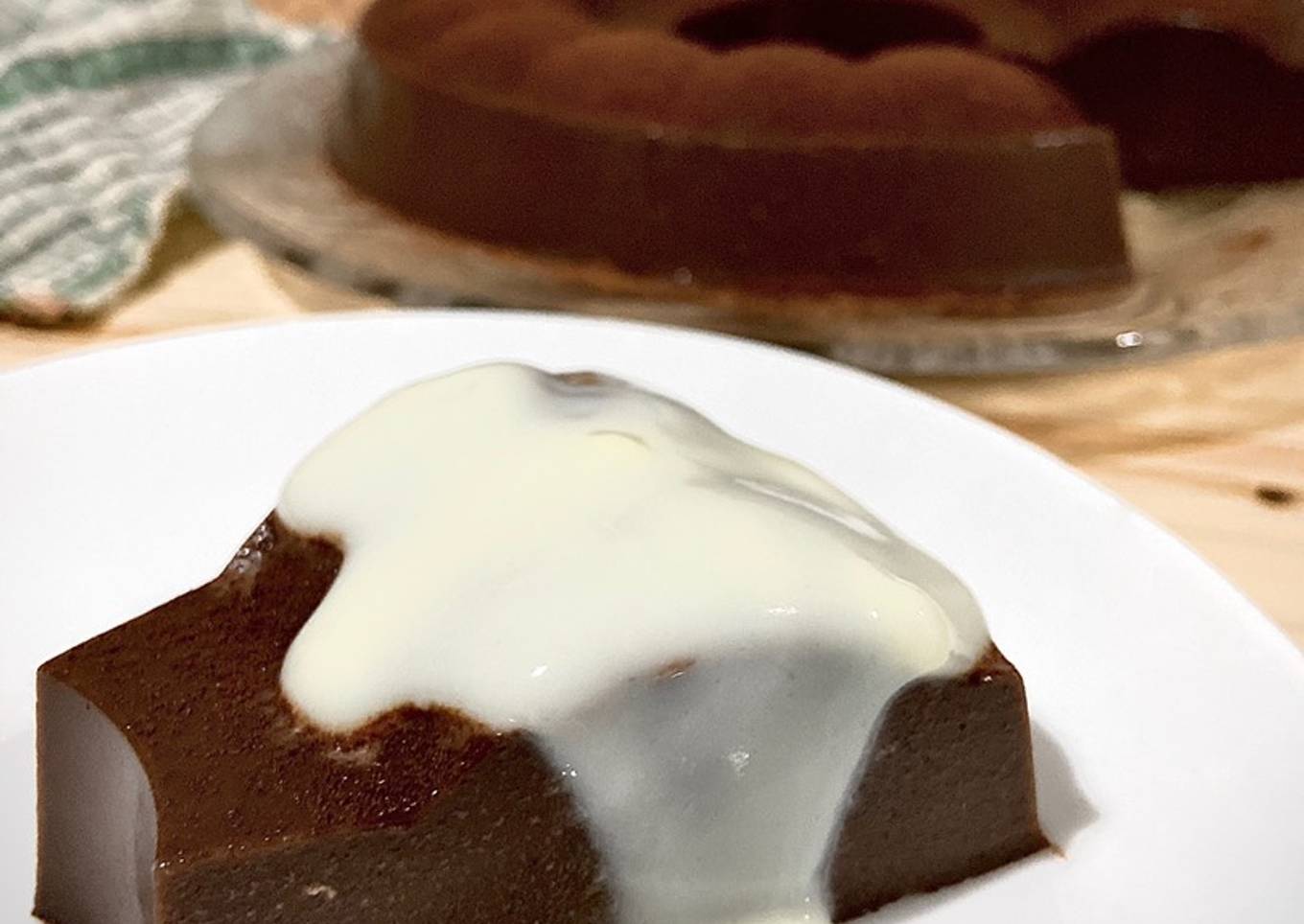 Puding coklat roti tawar