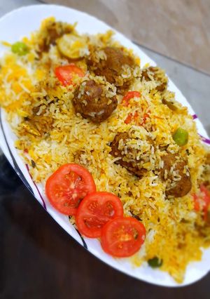 A picture of Kofta Biryani (leftover Kofta Curry).