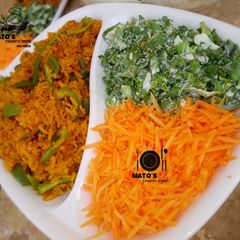 A picture of Egg and parsley fried rice.