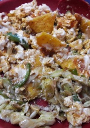 A picture of Baked Nachos Salad..
