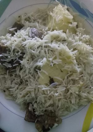A picture of White pulao.