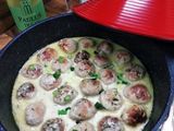 Polpette in salsa cremosa al vino bianco/ Húsgolyók tejszínes fehérboros mártásban