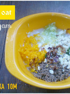 Foto resep Mpasi 10+ : Bubur Oat Hati Ayam