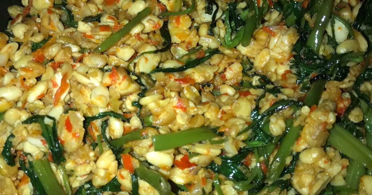 Sambel tempe & kangkung