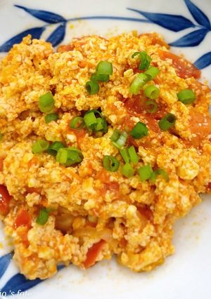 Hình của món Đậu hũ sốt cà chua.