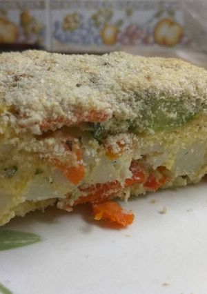 Una foto de Soufflé de verduras