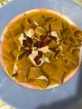 Pasta con crema di zucca, fonduta di parmigiano reggiano e speck🎃