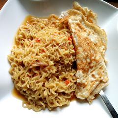 A picture of Indomie and Fried Egg.