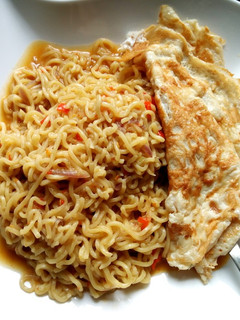 A picture of Indomie and Fried Egg.