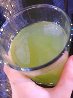 A picture of Mint margarita yummy 😋 drink 🍸healthy.