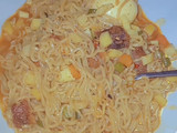 Watery indomie with Irish cubes