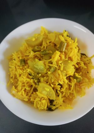 A picture of Lauki (Bottle gourd) Pulav.