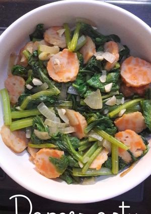 Foto resep Tumis Sawi Organic Bakso Salmon