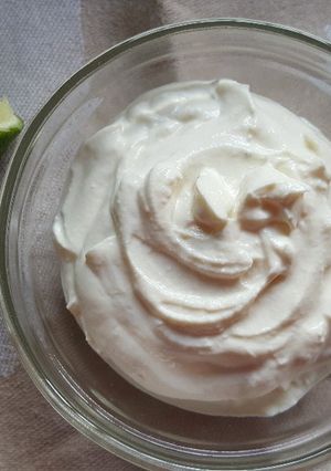 A picture of Homemade Cream cheese.