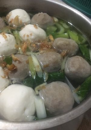 Foto resep Kuah bakso daging sapi simpel ala fe