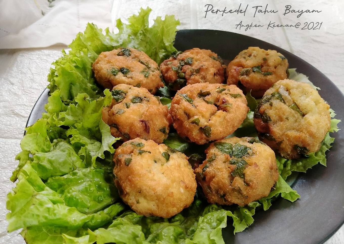 Perkedel Tahu Bayam