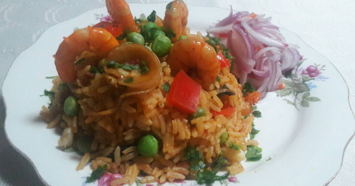 Arroz con mixtura de mariscos?? Receta de Doris Jaime- Cookpad