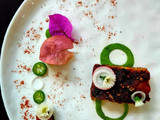 Panceta de cerdo con salsa de vino tinto