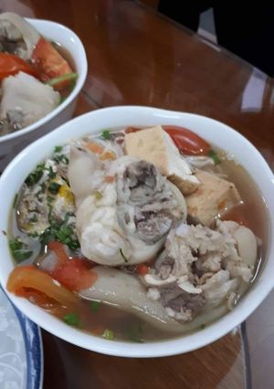 Hình của món Bún riêu cua.