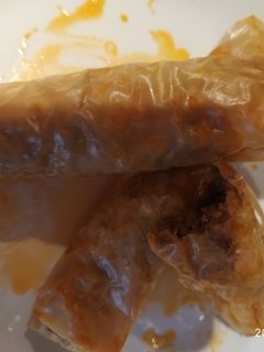 Una foto de Rollitos de carne en pasta filo