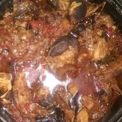 Snail and dry fish stew A picture of Snail and dry fish stew.
