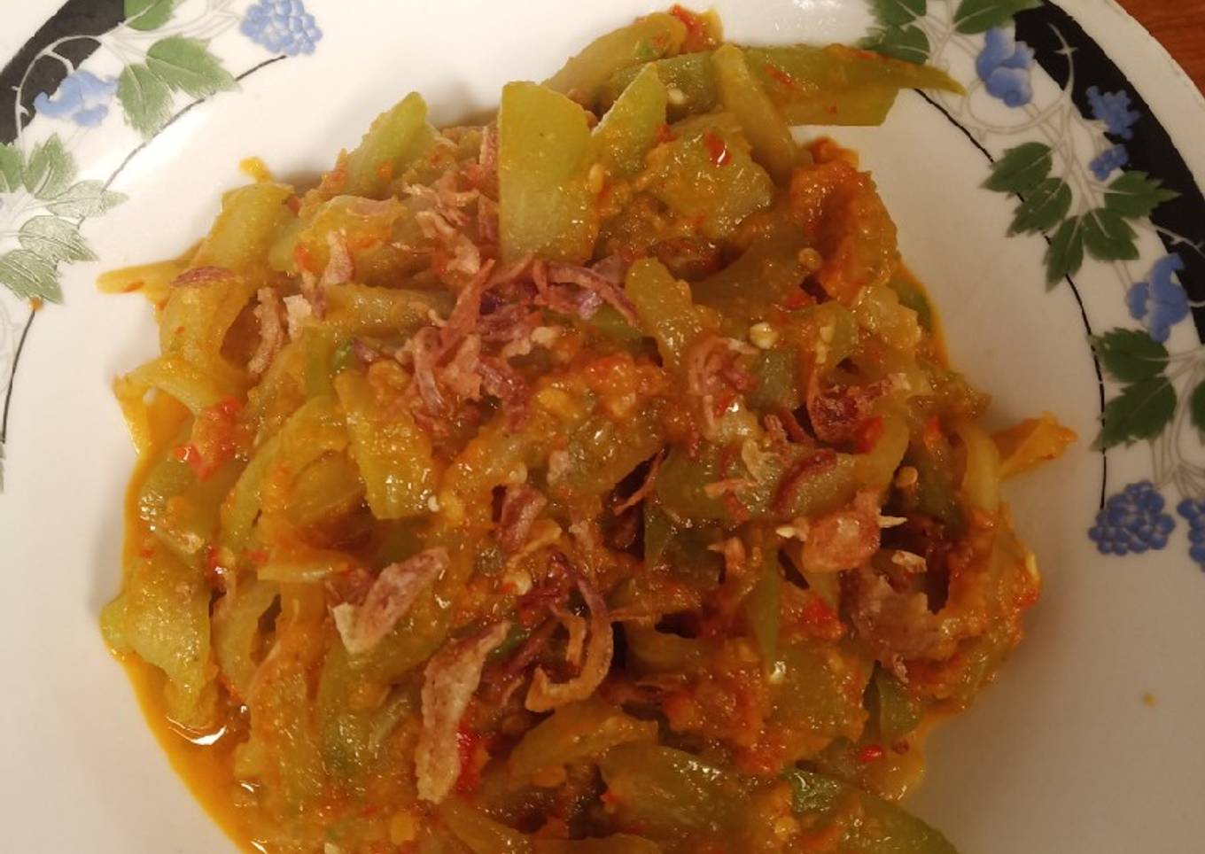 Labu siam tumis pedas