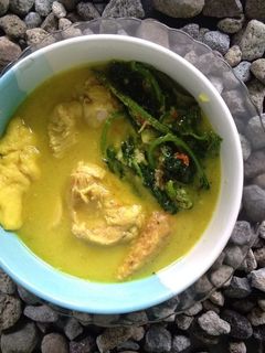 Foto resep Gulai ayam daun ubi plus tahu tempe