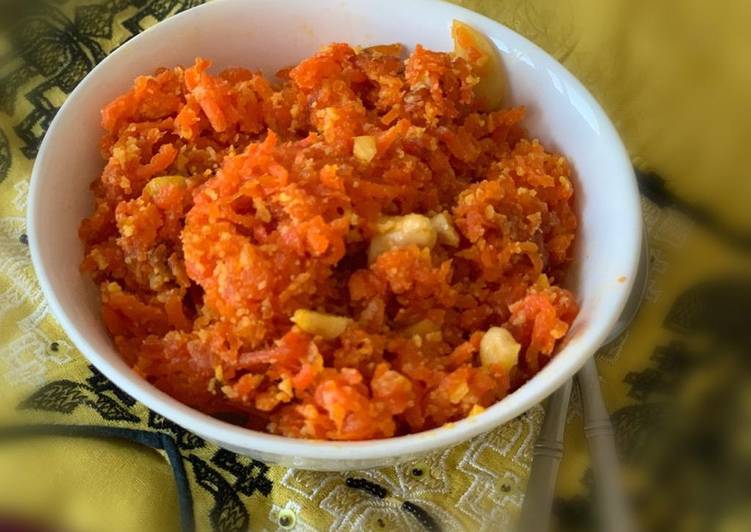 Carrot halwa in the oven