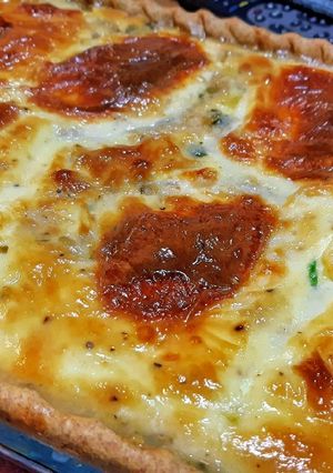 Una foto de Tarta de zapallitos con masa integral 🍲
