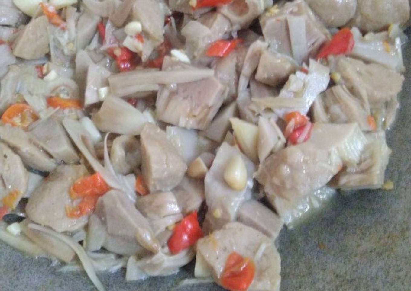 Tumis nangka bakso