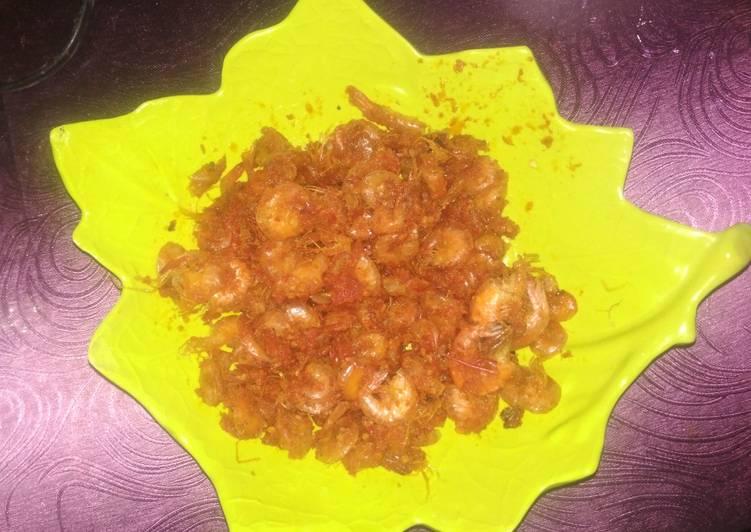 Resep Udang sambel simple Anti Gagal